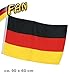 Produktbild Deutschland Fahne, 90x150cm oder 90x60 cm wählbar, EM, WM, Flagge, mit 2 Messingösen, schwarz-rot-gold, umsäumten Fahnenrand, Hiss Flagge, Fanartikel, Fußballfan, Fan Meile (60x90)