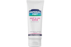 Imperial Feet Foot and Leg Scrub Dead Hard Skin Exfoliator: Revitalize with Orchid and Jasmine, Urea Enriched, Deep Exfoliation, Hydrating Foot Care for Soft, Radiant Skin