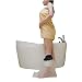 Produktbild Erwachsene Bein Gussdeckel für Dusche – muttiy Best Dichtung Wasserdicht Schutz, transparent Wasserdicht Bandage für Fuß, Knie, Knöchel Wunde in Baden oder Schwimmen und 100% wiederverwendbar (schwarz)
