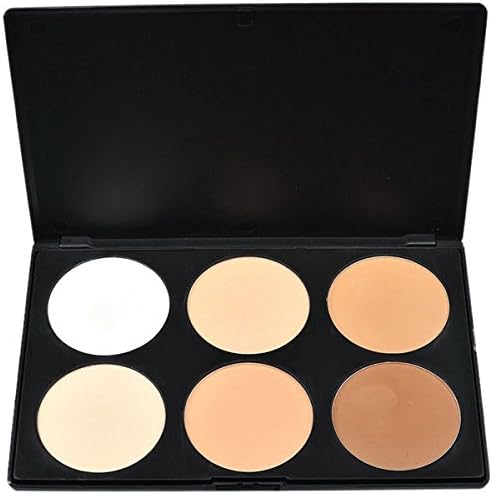 JasCherry Pressed Powder Compact Makeup Contour Palette Set Essential Fondation Fix Face Contour Powder Cosmetic Kit 6 Colours Color #1