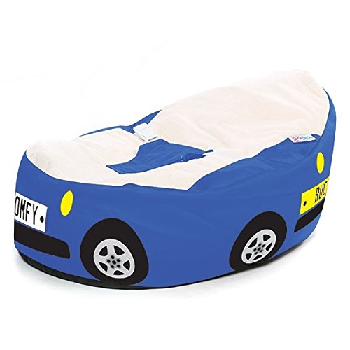 Gaga Luxury Cuddlesoft Baby Bean Bag - Racing Car Blue