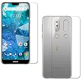 FIRST MART Nokia 7.1 (Front and Back) Hammer Proof Flexiable Nano Film Impossible Screen Protector Screen Guard for Nokia 7.1 (Front and Back) (Not a Tempered Glass)