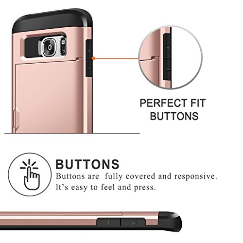Funda Samsung Galaxy S7 Coolden Protectora Rigida Compartimento para 2 Tarjetas Funda Ultra Delgado Carcasa de Doble Capa Absorci n de choque Anti-Golpes Caso para Samsung Galaxy S7-Oro Rosa reviews Funda Samsung Galaxy S7 Coolden Protectora Rigida Compartimento para 2 Tarjetas Funda Ultra Delgado Carcasa de Doble Capa Absorci n de choque Anti-Golpes Caso para Samsung Galaxy S7-Oro Rosa