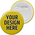 Deep Print Customized Personalized Pin Badge With Photo Logo & Text (Size 58 mm)