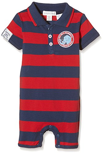 Pumpkin Patch Baby-Boys Stripe Shortie All In One Plain Romper, Red (Ketchup), 3-6 Months (Manufacturer Size:3-6M)