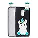 Produktbild Everainy Kompatibel für Xiaomi Redmi 5 Plus Silikon Hülle 3D Einhorn Muster Ultradünn Hüllen Handyhülle Gummi Xiaomi Redmi 5 Plus Schutzhülle Stoßfest TPU Gel Stoßstange Cover (Schwarz)