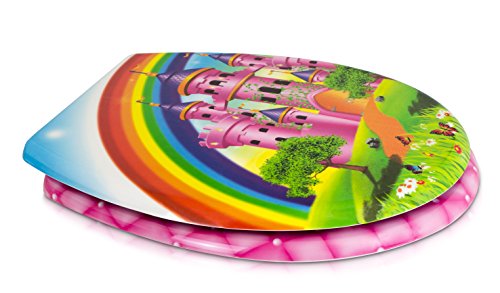 Premium WC Sitz mit Absenkautomatik – „Prinzessin“ Design – Toilettendeckel aus Duroplast inkl. Montagesatz – VENKON - 8