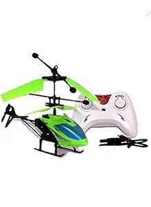 SE7EN Remote Control And Hand Sensor Helicopter,Flight Induction Helicopter Toys with 3D Light Toys for Boys Kids, Pack Of 1, Multicolour [video game] [video game] [video game]