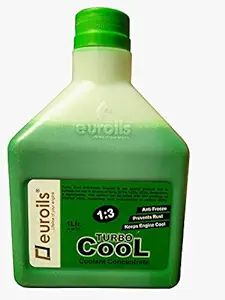 euroils 10W-30 Euro Turbo Cool Coolant Concentrate Green for Cars Bus (1 L)
