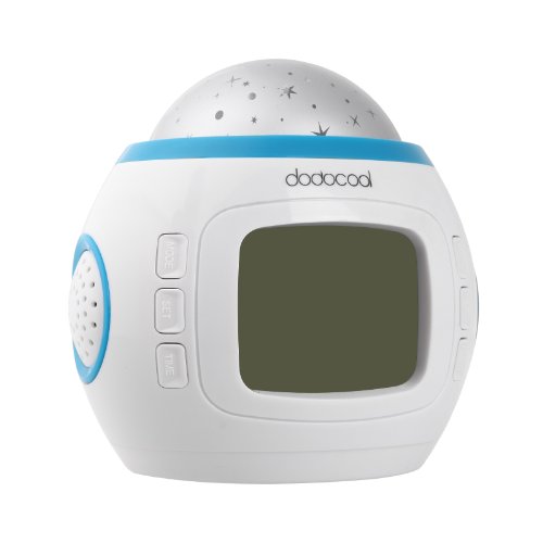 Musik Wecker LED Digital Wecker für Kinder mit Sternenhimmel Projektion Nachtlicht und Farbwechsel Thermometer - 3