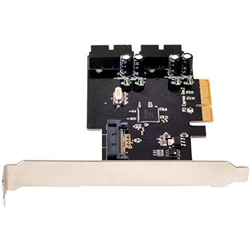 SilverStone SST-ECU01 – PCI-E Erweiterungskarte 2x intern USB 3.0 19-pin Anschlüsse, unterstützt UASP und Turbo-Boost, low-profile geeignet - 3