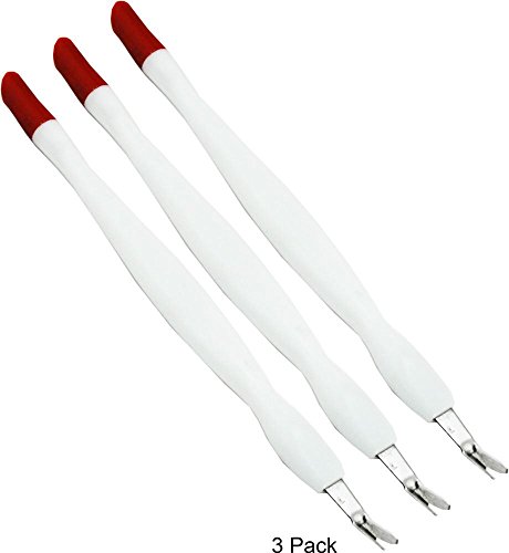 Starlite 3 Pack Manicure-Pedicure Stainless Steel Nickel Plated Cuticle Pusher