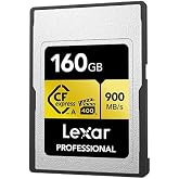 Lexar 160GB Profesyonel CFexpress Tip A Altın Serisi Hafıza Kartı, 900MB/s'ye Kadar Okuma, Sinema Kalitesi 8K Video, Dereceli