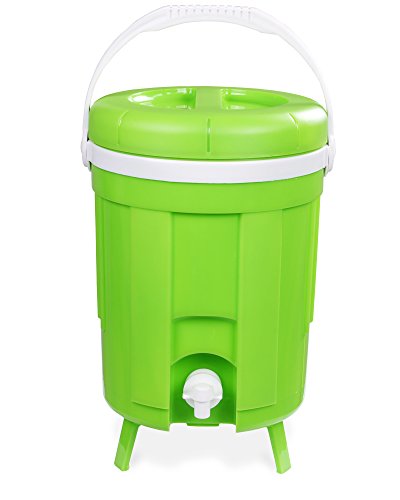 Ondis24 Thermobehälter für Glühwein Transport- oder Tischbehälter mit Auslaufhahn isoliert heiß & kalt Thermobox (8 Liter, Grün)