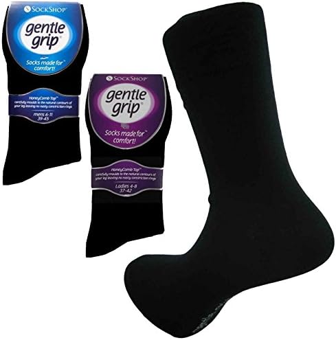 UNISEX MENS LADIES 3 PACK HIGH QUALITY COMFORTABLE GENTLE GRIP HONEYCOMB SOCKS