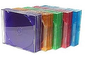 Vision Media 20 boîtiers CD fins Tranche 5,2 mm