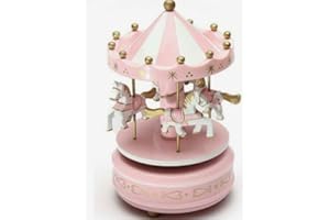 GENERICO Giostrina Giostra Musicale Carosello Carillon Cavalli Rosa
