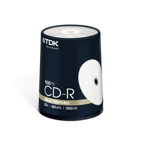 TDK CD-R 700 MB 52x printable - 100er Cakebox