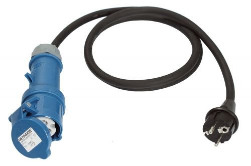2 x ADAPTER CEE Stecker Kupplung 230V MENNEKES Camping H07RN-F 3×2,5mm² 16A 1,5m - 3