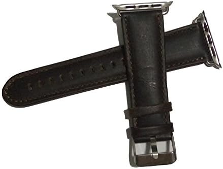 WTACC Men Watch Band 42mm Leather Designer Replacement Strap for Apple Series 3/2/1,dark brown