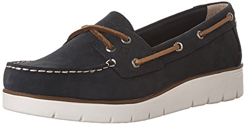 Sperry Top-Sider Women’s Azur Cora Nubuck Boat Shoes, Blue (Navy), 6 UK 39.5 EU