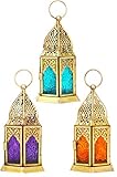 Marokkanisches Gartenwindlicht hängend oder zum Hinstellen, Die Form dieses Glaswindlicht ist orientalisch indisch, die Perforation ist marokkanisch, passt hervorragend als Dekoration für kreative deko Ideen, für eine romantische Beleuchtung, oder als Geschenk.