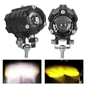 OTOROYS 50 Watt 6500K 5000LM Universal for car and bike Mega Drive LED light pods Driving Lights 2 Color White Yellow Fog Lights Spot Beam for Motor ATV Truck Boat 4x4 SUV UTV Tractor (Mega Drive Set Of 2)