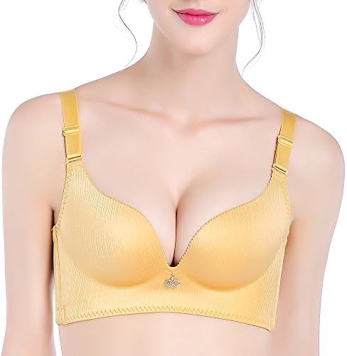 HK Pure Heart Push up Everyday Padded Bras for women Healthy Comfortable Wireless Bra Add Two Cups（38C）