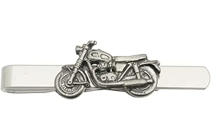 GAMEKEEPERS COTTAGE GIFTS Vintage Motorbike Tie Slide Bar Nickle Plated Wedding Graduation Birthday Tie Clip Accessory Gift TC 386