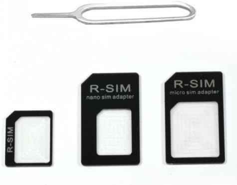 Micro to Nano Sim Adapter (MicroSim Adapter&amp; Nano Sim Adopter / Converter ideal for iPad, iPhone 4G and iPhone 5) with Sim ejector by *Gowad Accessories*