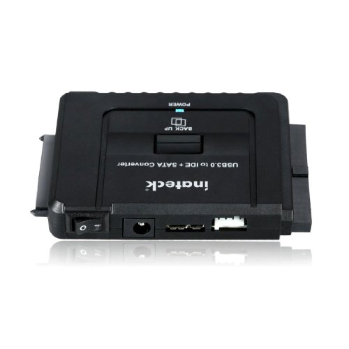 Inateck IDE/SATA zu USB 3.0 Combo Docking station Universalkonverter mit Netzschalter -2,5“ und 3,5“SATA HDD & IDE HDD-Laufwerke Konverter/ Adapter, auch unterstützt CD/DVD Laufwerke; Kompatible Windows XP/Vista/7/8/10; Mac OS 10.X - 2