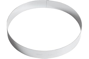 PADERNO Aro para tartas, Mousse y Pudding - Utensilios de Cocina Profesionales para Hornear y Cocinar - Acero inoxidable, 24 cm