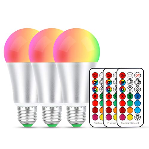 NetBoat cambian de Color bombillas, unidades 10 W B22 RGBW LED bombillas regulable, mando a distancia incluido para el hogar/decoración/bar/fiesta/KTV humor ambiente iluminación