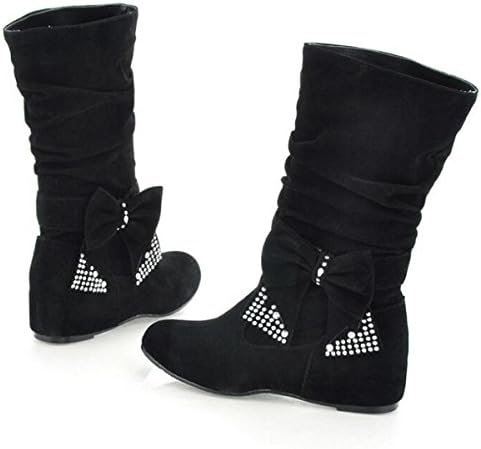 Women 's Boots Bowknot Knives in the middle of the women' s boots , black , 38