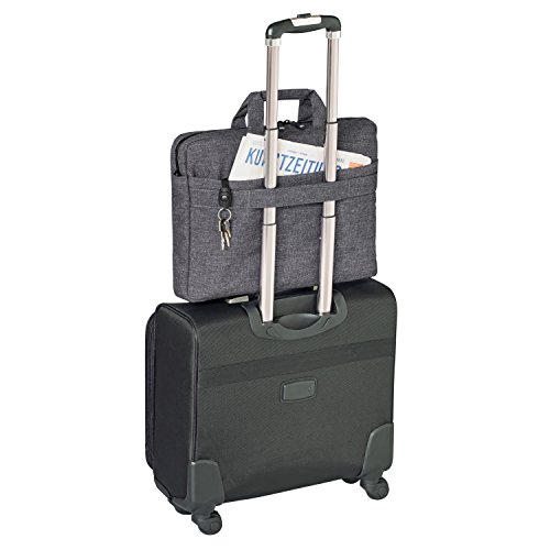 PEDEA Notebooktasche Fancy f  r 17 3 Zoll  43 9cm  mit Zubeh  rfach und Schultergurt  grau