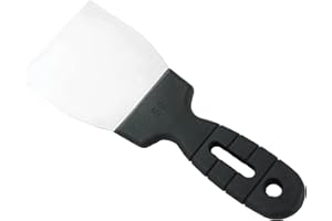Toolty Couteau de remplissage en acier inoxydable, couteau à mastic flexible, grattoir pour cloison sèche, spatule pour revêtement de finition – 80 mm – DIY – TLTY-0912