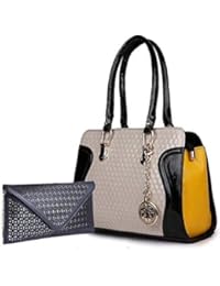 classic fashion Leather Handbag Combo for Women's (Black)