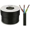 5 Meters of Black Flex 3183Y 1mm 10 Amp 3 Core Flexible Black Cable