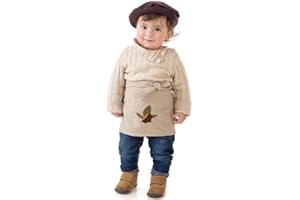 Creaciones Llopis | Kit o Disfraz de Castañero Beige Hojas para bebé: Delantal y Boina