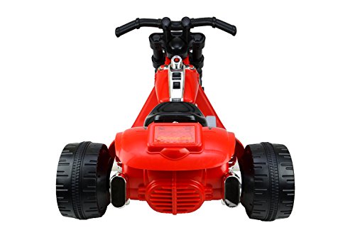 Kinderfahrzeug - Elektro Kindermotorrad- Chopper - 2 Motoren - 6V7Ah- Scheinwerfer - Stoßdämpfer (Rot)