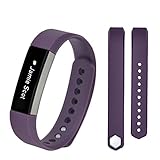 Altsommer für Fitbit Alta HR Smart Watch Qualität Silikon Armband Uhrenband mit Schnellverschluss Erstatzband Replacement Magnet Uhr Band Strap Uhrenarmband für Damen Herren (Lila)
