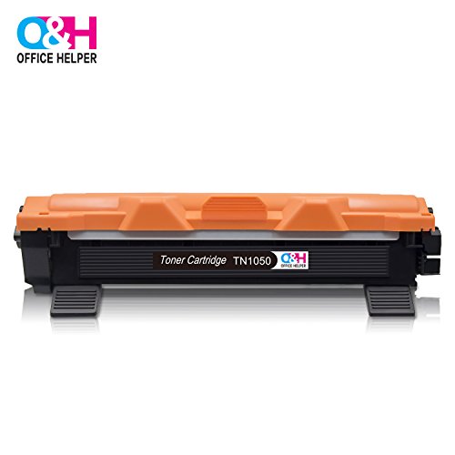 OFFICE HELPER - 1x Negro TN1050 Cartuchos de T  ner  Compatibles con Impresoras Brother DCP-1510 DCP-1612W DCP-1610W DCP-1512 HL-1110 HL-1112 HL-1210W MFC-1910W MFC-1810