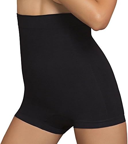 Plie 50099 Boxer High Waist Shapewear, Size XL, Black