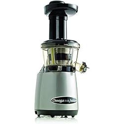 Omega VRT402 HD Extracteur de Jus Vertical avec Capuchon à Jus Gris 21,6 x 17,8 x 39,4 cm