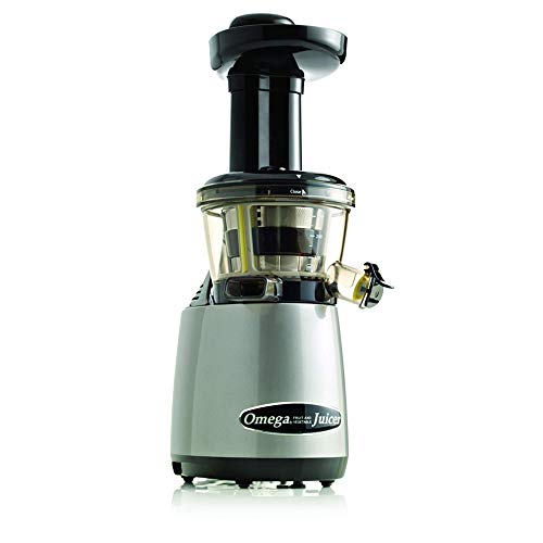 Omega VRT402 HD Extracteur de Jus Vertical avec Capuchon à Jus Gris 21,6 x 17,8 x 39,4 cm