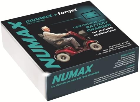 Numax 24V Connect & Forget Mobility Battery Charger 7amp