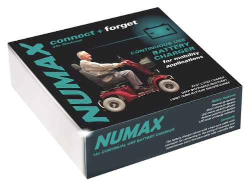 Numax 24V Connect & Forget Mobility Battery Charger 7amp