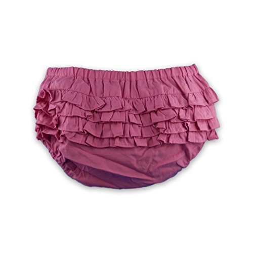 Bébé Bloomer - Culotte de bébé, culotte, arrière Pompe froncée, Framboise, Girl, Taille S, 3-6 mois, 100% coton