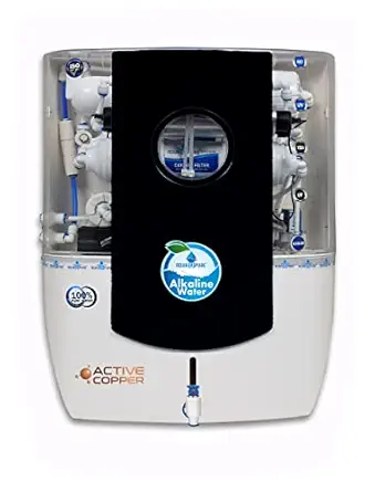 Aquadpure Alkaline RO Water Purifier with Copper Effect + UF + UV + TDS Control, 12 Liter Black Fully Automatic Multistage Purification