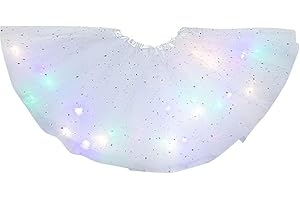 Flovel Frauen LED Tüll Tutu Röcke Licht Up Erwachsene Tutu Rock Layered Ballet Tanz Tutu Rock Klassische Petticoat Fancy Kleid Party Karneval Kostüm für Frauen und Mädchen